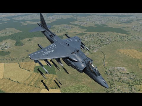 Видео: Harrier AV-8B: применение вооружения (Digital Combat Simulator)
