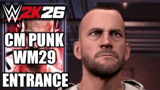 WWE 2K26 CM Punk WM29 Entrance Cinematic