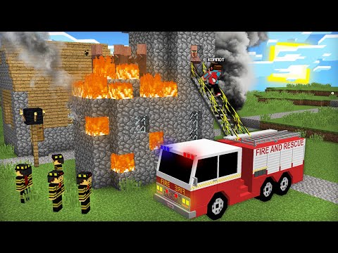Я СПАС ВСЕХ ЖИТЕЛЕЙ ИЗ ГОРЯЩЕГО ДОМА В МАЙНКРАФТ | Компот Minecraft
