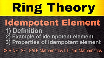 # 12 Idempotent Element of Ring / Ring Theory / Abstract Algebra