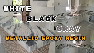 WHITE, BLACK, GRAY MARBLE (METALLIC EPOXY RESIN) SAN VICENTE STA.IGNACIA TARLAC PROJECT