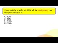If an article is sold at 80% of its cost price, the loss percentage 