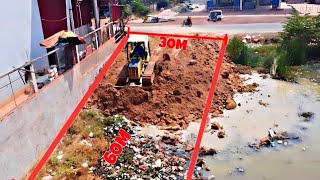 Start The New Pour The Soil Delete Pond Build A New Home By Dozer KUMASTSU D21P \& Dumptruck 5Ton