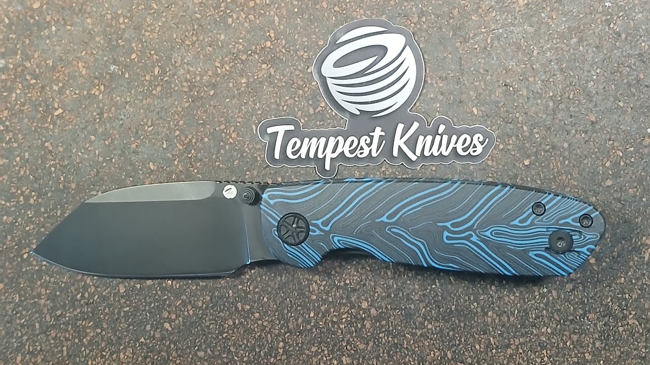 Tempest Knives MicroBurst blue Gmas.,14c, Overview Disassembly 