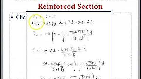 Limit State of Collapse:   Flexure  - Depth of Neutral Axis and Moment of Resistance
