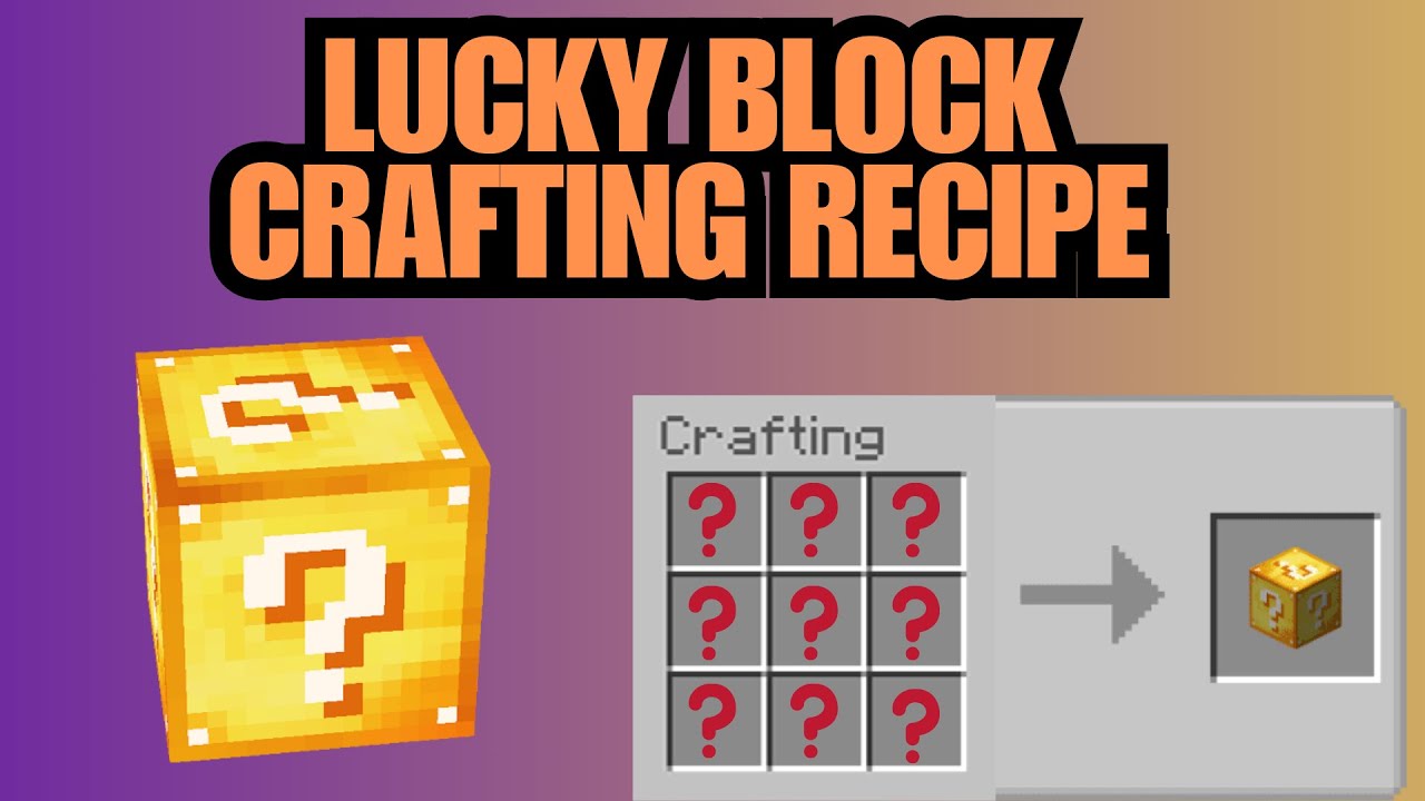 How to Craft a Lucky Block in Minecraft - YouTube