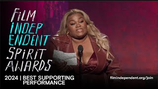 DA’VINE JOY RANDOLPH wins BEST SUPPORTING PERFORMANCE at the 2024 Film Independent Spirit Awards Net Worth