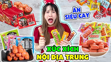 Ăn Thử Các Loại Xúc Xích Nội Địa Trung | Tiệm Tạp Hóa Zino - Vê Vê Channel