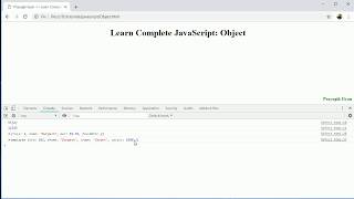 JavaScript Object Constructor Getter and Setter Method in Hindi Part11