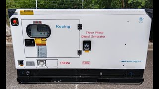 Kusing 16KVA Silenced Diesel Generator 3 Phase 415V