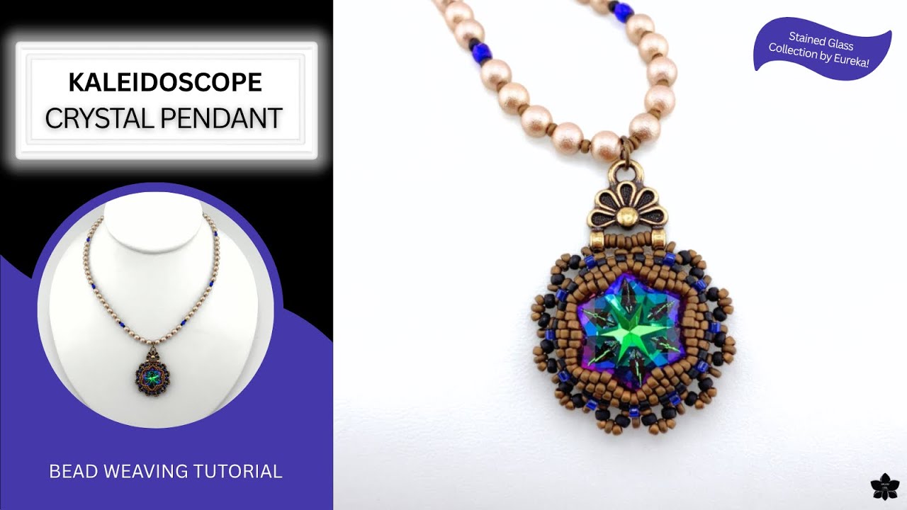 Kaleidoscope Beaded 18mm Crystal Pendant Tutorial