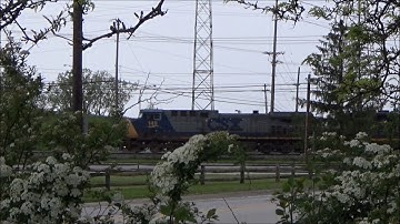 CSX YN2 AC4400CW #148, ES44AH, SD40-3, GP40-2 & Road Slug - Freight Trash Q635 - Mentor Ohio