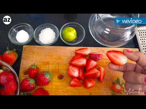 Simple Macerated Strawberries with step by step photos and video