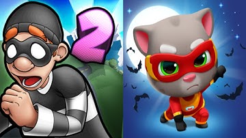 Robbery Bob 2 vs Talking Tom Hero Dash New Update Gameplay Android,ios Part 18
