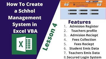 How To Create A School Management System In MS Excel And VBA Lesson 4