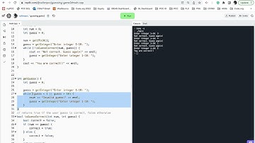 34. Guessing game with input validation