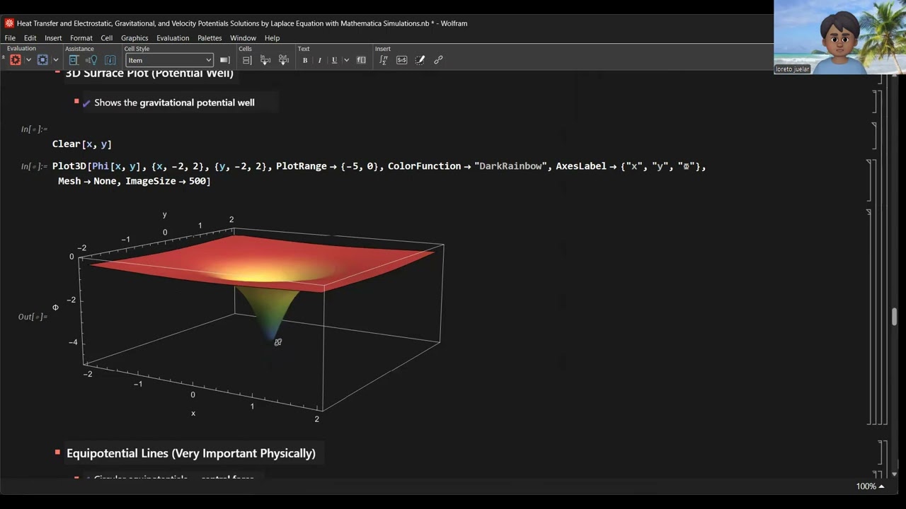 Part 5 of 6 Laplacian equations and applications with Mathematica Simulations