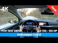 Volkswagen Golf 8 2020 - POV test drive in 4K | 2.0 TDI - 150 HP, 0 - 100 km/h