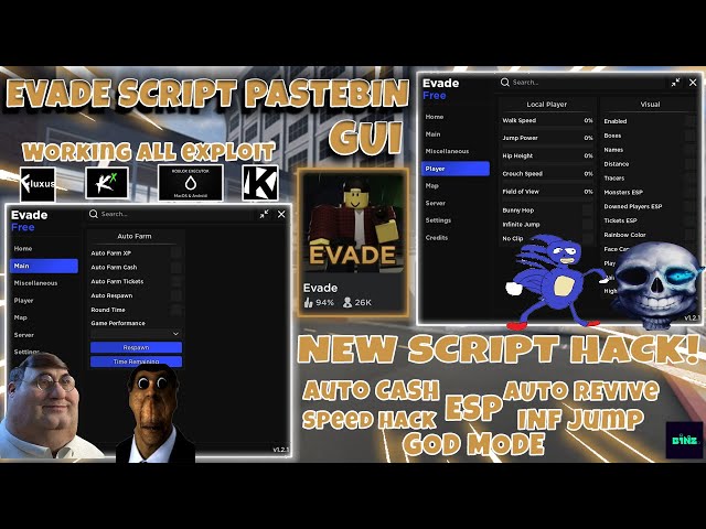 Evade Script Pastebin - Anti Next Bot, ESP & More