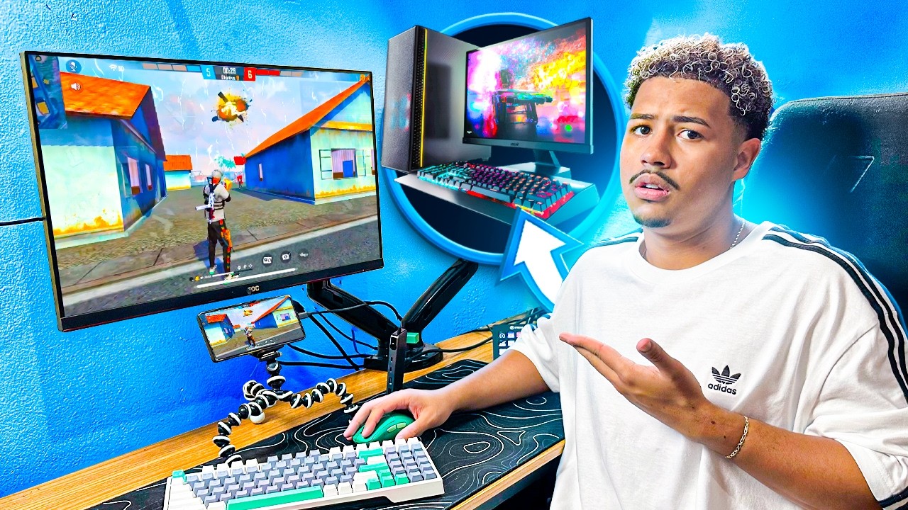 JOGUEI APOSTADO NO MOBILADOR CONTRA EMULADORES! FREE FIRE