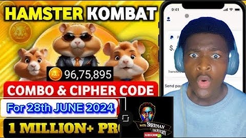 HAMSTER KOMBAT 28th June 2024 DAILY CIPHER CODE #hamsterkombat #ciphercode