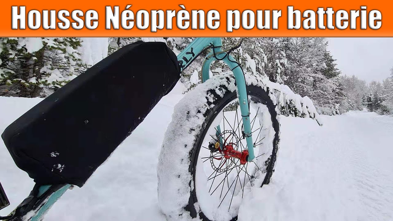 Housse Néoprène OZO pour protéger votre batterie Lithium de vélo électrique  pendant l'hiver. 