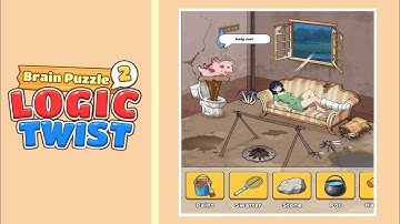 Brain Puzzle 2 Logic Twist level 91 solution | help the girl and her pet pig out of tough situation