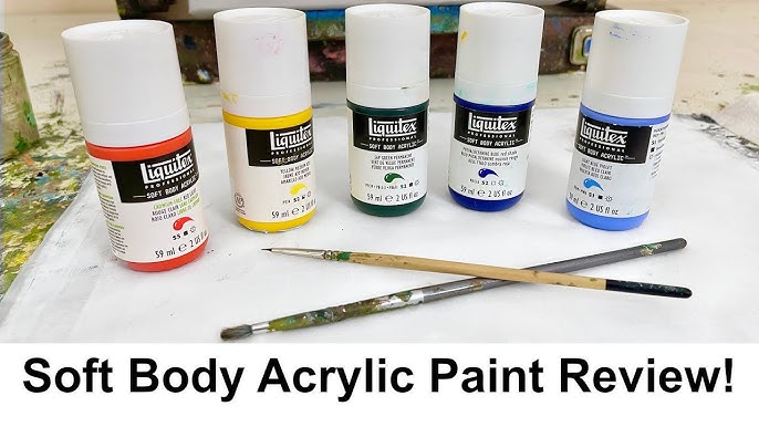 Liquitex Soft Body Acrylic Vs Heavy Body - see the difference? 
