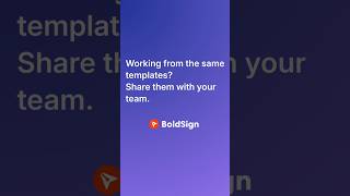 Working from the same templates? Share them with your team
