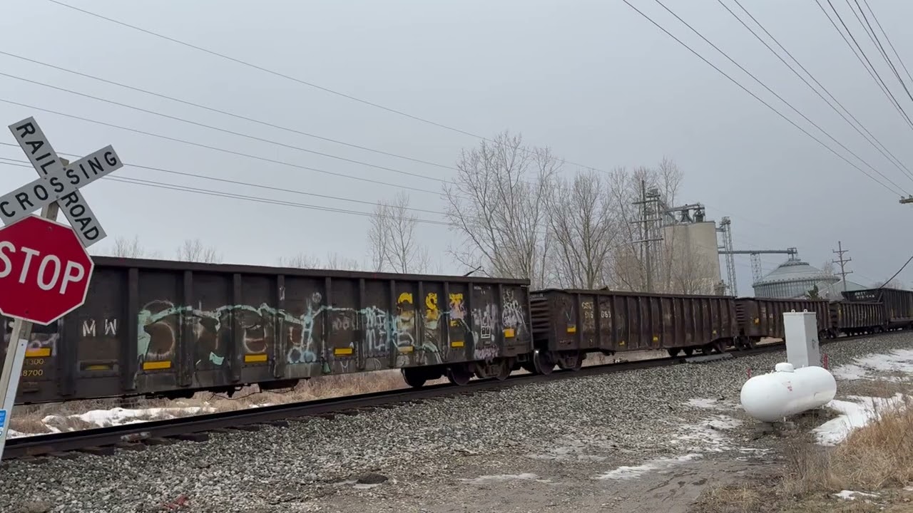 Eastbound Lansing local at Webberville MI February 26, 2025