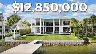 Touring a $12,850,000 Private LUXURIOUS Waterfront Estate in Florida!