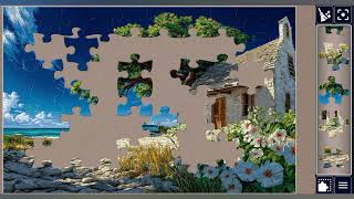 Beautiful Seaside Stone Cottage 🏡 & Classic Car Puzzle 🚙🧩//@jigsawpuzzle45  screenshot 4