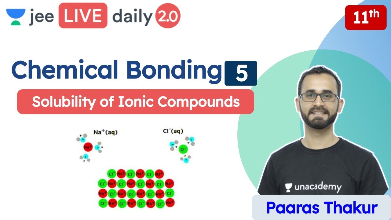 JEE: Chemical Bonding L5 | Solubility of Ionic Compounds | Unacademy ...
