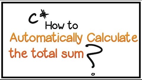 How To Edit Excel Worksheet Using C# -Part 9- (Automatically Calculate the total sum)