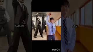 two different personalities of him!! #taehyung #father #son #differentpersonality #dancereelshort #v