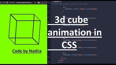 3d cube animation in CSS. Cube animation with source code.