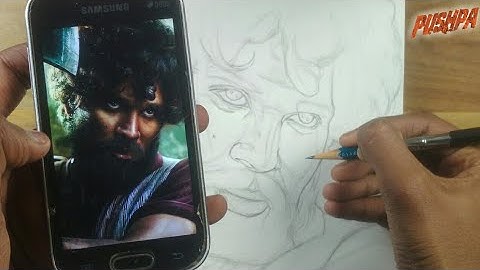 Pushpa Drawing , Allu Arjun drawing | outline tutorial | Part -1