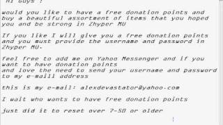 Zhyper MU in e-mail address hack