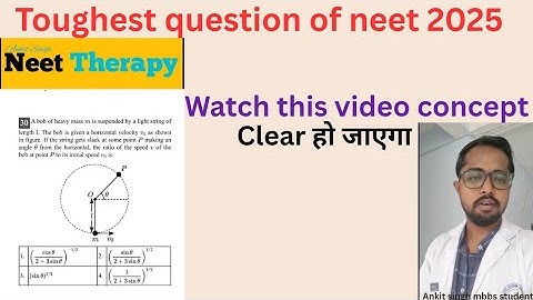 a bob of heavy mass m  suspended by light string of length l .the bob is given horizontal|neet 2025