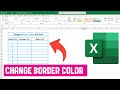 How to Change Border Color in  Microsoft Excel | Change Cell Border Color
