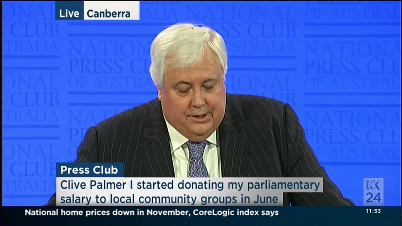 Clive Palmer - The Palmer United Year in Review - FULL SPEECH. Dec 01 2014