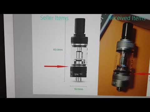 Q16 Pro Clearomizer GlassTube Cannot change Item