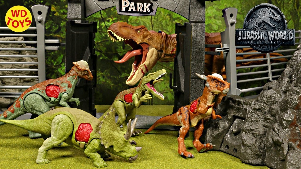 jurassic world toys battle damage