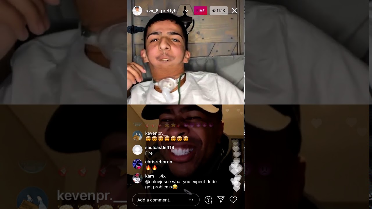 Prettyboyfredo joined a live with mute rapper. 🙏🏾😂🎸🦋😈