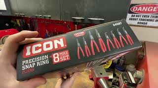 ICON Precision Snap Ring Pliers, 8 Piece vs Pittsburgh (unboxing) Big Upgrade.