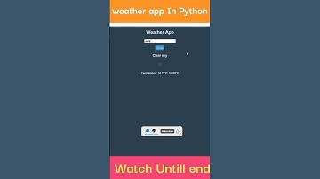 Creating a Sleek Weather App with Python and Tkinter | Real-Time Updates | #Python #trending #shorts