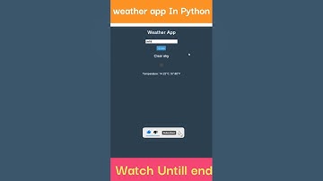 Creating a Sleek Weather App with Python and Tkinter | Real-Time Updates | #Python #trending #shorts