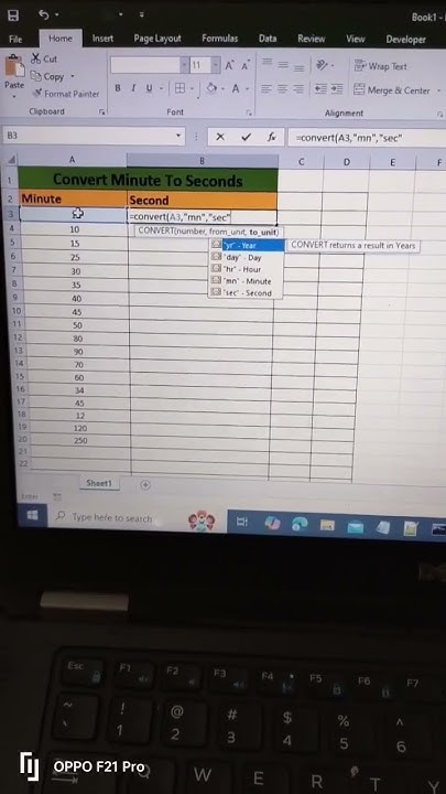 How to convert minutes into seconds | convert Minutes into Seconds In ...