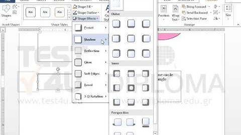Apply shadow effect Perspective diagonal upper left to the empty text box