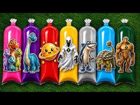 🎁 FINDING: Triceratops, Brachiosaurus, Goku, Saturnite, Bull, Humungousaur & More! 🦖⚡🌈